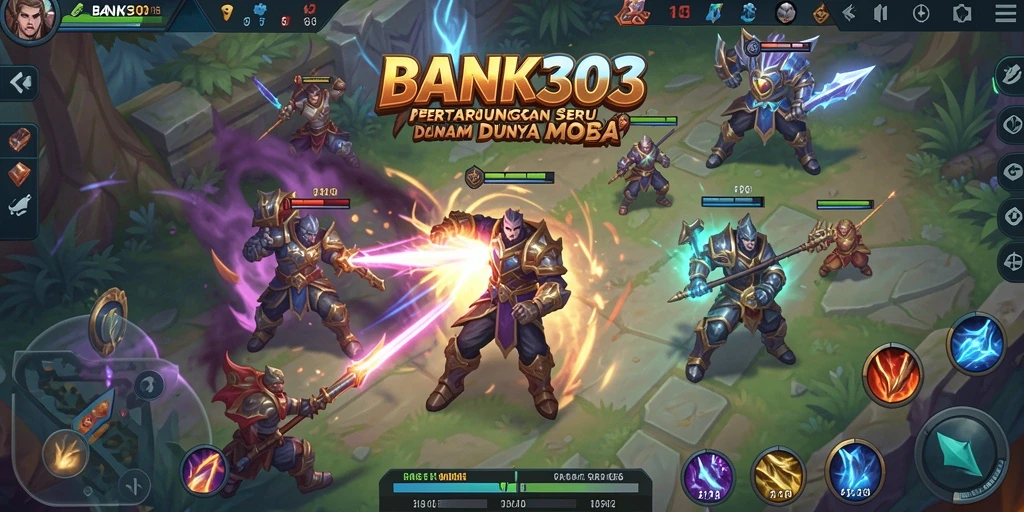 Gameplay seru dan dinamis dari BANK303 saat bertarung dalam tim.