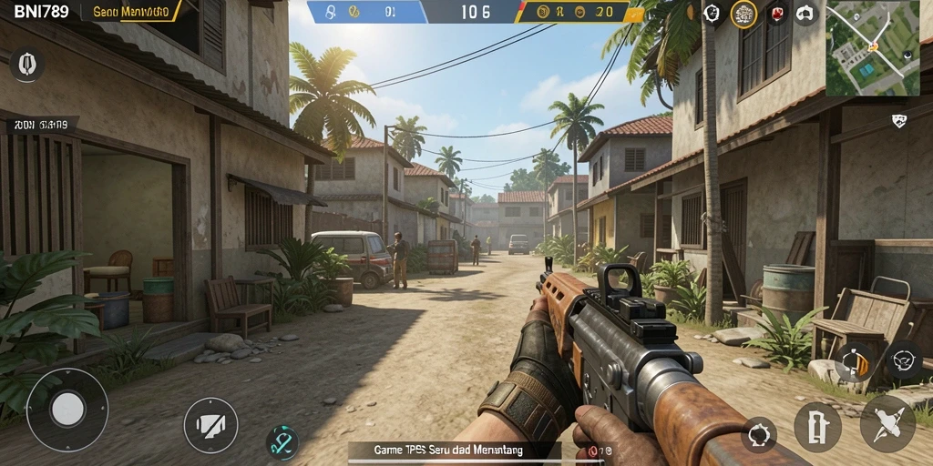 Tangkapan layar BNI789 menampilkan aksi tembak-menembak yang seru dari gameplay TPS.