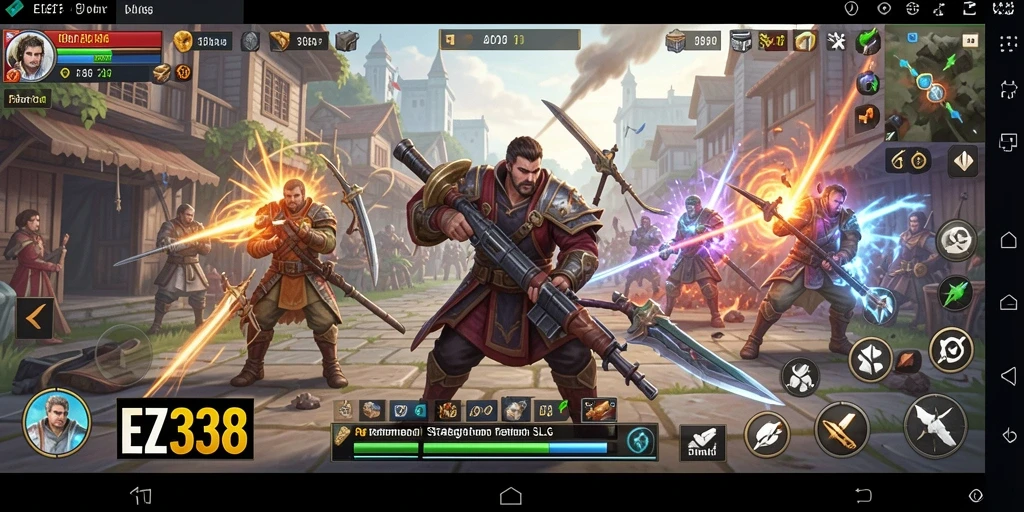 Tampilan gameplay EZ338 yang mendebarkan dengan strategi mendalam.