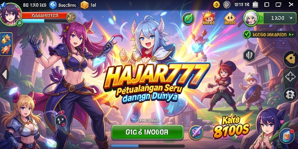 Gameplay seru dengan karakter anime ikonik dalam HAJAR777.