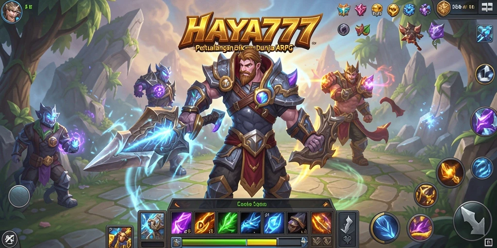 Tampilan mendebarkan dari gameplay ARPG HAYA777 yang penuh aksi.