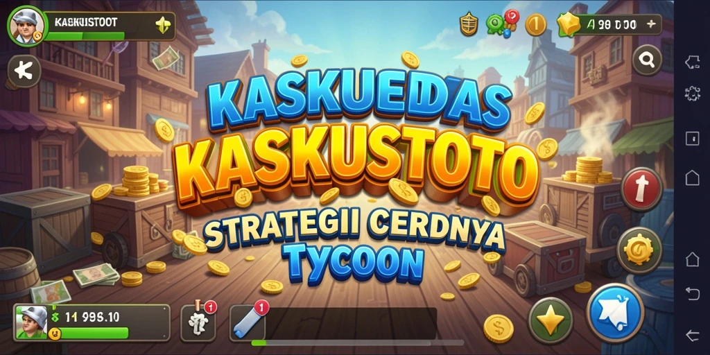 Gameplay KASKUSTOTO menampilkan strategi pengelolaan bisnis yang menarik.