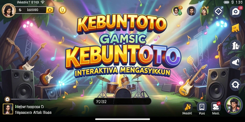 Tampilan gameplay KEBUNTOTO yang penuh warna dan menarik.