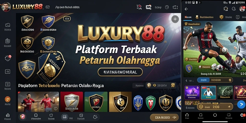 Tampilan utama LUXURY88 dengan fitur taruhan olahraga.