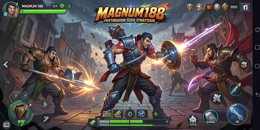Tampilan seru dan mendebarkan dari gameplay Fighting MAGNUM188.
