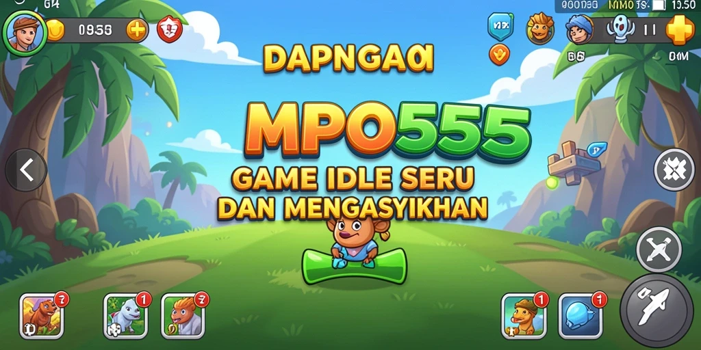 Screenshot MPO555 menampilkan aksi gameplay Idle yang seru dan menarik.