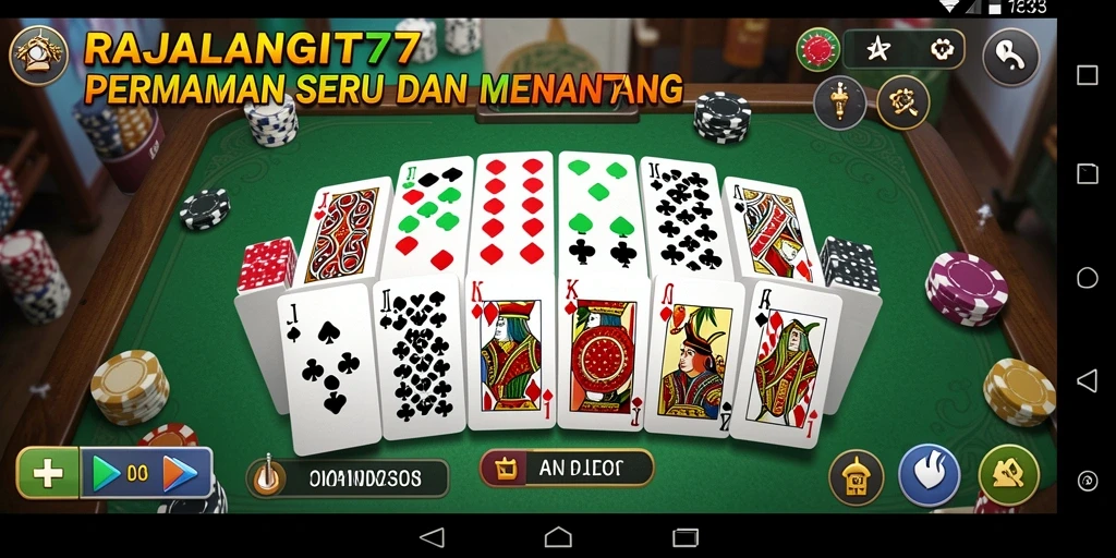 Tampilan menarik dari gameplay RAJALANGIT77 yang penuh aksi domino.