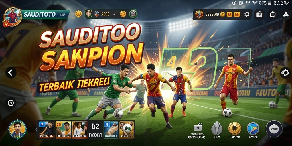 Tampilan gameplay menarik dari SAUDITOTO yang penuh aksi olahraga.