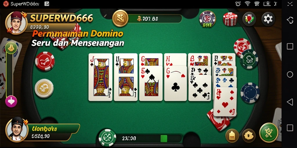 Screenshot gameplay SUPERWD666 yang menampilkan aksi domino yang seru.