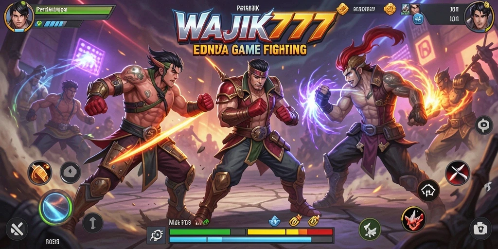 Tampilan gameplay WAJIK777 yang intens dalam pertempuran Fighting.